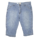Mens Blue Casual Cotton Blend Shorts XL W42 Relaxed Fit Light Denim Style