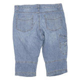 Mens Blue Casual Cotton Blend Shorts XL W42 Relaxed Fit Light Denim Style