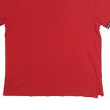 TOMMY HILFIGER Mens Red Polo Shirt L Short Sleeve Cotton Classic Fit