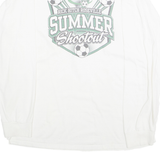 PORT AND COMPANY Mens White Summer Shootout Graphic T-Shirt XL Long Sleeve Crew