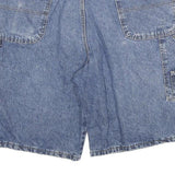 OLD MILL Mens Blue Denim Casual Cotton Blend Shorts 2XL W36 Carpenter Pockets