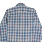 WRANGLER Mens Blue & Orange Checked Shirt M Casual Cotton Blend Long Sleeve