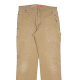 DICKIES Mens Slim Beige Jeans Denim W32 L30 Workwear Utility Zip Closure