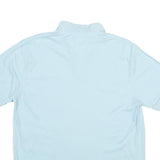 TOMMY HILFIGER Mens Light Blue Short Sleeve Plain Polo Shirt L Cotton Classic