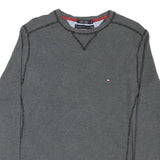 TOMMY HILFIGER Womens Grey Long Sleeve Crew Neck Cotton Blend T-Shirt M