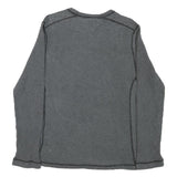 TOMMY HILFIGER Womens Grey Long Sleeve Crew Neck Cotton Blend T-Shirt M