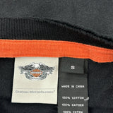 Harley Davidson Graphic Long Sleeve T-Shirt - Small Black Cotton