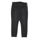 FREE PEOPLE Womens Jeans Black Regular Skinny Denim Medium W32 L23 Zip Closure