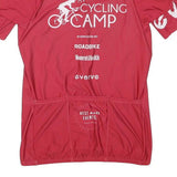 ONE Womens Red Cycling Camp T-Shirt XL Short Sleeve Crew Neck Sport Activewear