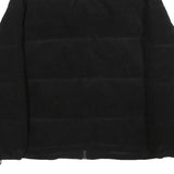 LEVI'S Womens Black Cotton Blend Puffer Jacket XL Corduroy Zip Casual Outerwear