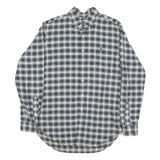 RALPH LAUREN Mens Blue & White Checked Shirt M Classic Button Down Cotton
