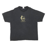 MICKEY Mens Black Graphic T-Shirt L Short Sleeve Crew Neck Cotton Blend