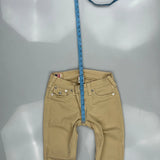 True Religion Slim Fit Jeans - 26W UK 4 Beige Cotton