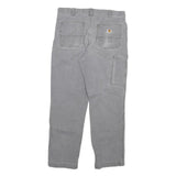 CARHARTT Mens Cotton Blend Grey Relaxed Fit Straight Trousers W34 L29 Workwear
