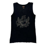 Town & Country Sports Center Harley Davidson Graphic Tank Top - Medium Black Cotton