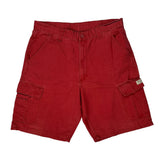 Wrangler Cargo Shorts - 33W 9L Red Cotton