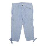 FADED GLORY Womens Shorts Blue Casual Cargo Plain UK 8 W30 Cotton