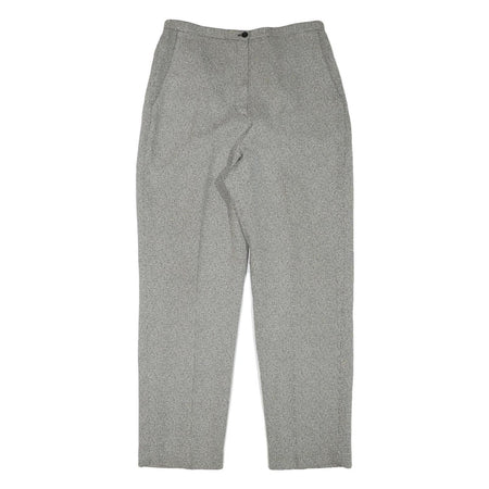 LARRY LEVINE Womens Grey Polyester Blend Regular Leg Trousers W30 L30