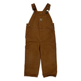 Age 3 Carhartt Double Knee Overalls - 2XS Brown Cotton