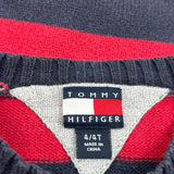 Age 4 Tommy Hilfiger Striped Sweater - XS Navy Cotton