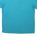 TOMMY HILFIGER Mens Blue Polo Shirt Short Sleeve M Cotton Blend Classic Fit