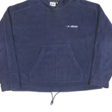 ELLESSE Womens Navy Blue Hoodie UK 14 Cotton Pullover Casual Sportswear