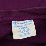 Reverse Weave Champion Sweatshirt - Large Purple Cotton