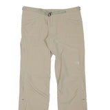 THE NORTH FACE Womens Beige Cotton Blend Regular Straight Trousers W31 L31