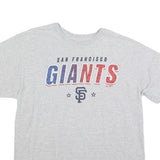MAJESTIC Mens Grey San Francisco Giants Graphic T-Shirt L Short Sleeve Crew Neck