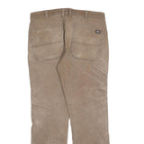 DICKIES Mens Beige Regular Fit Straight Denim Cotton Blend Zip W32 L32 Workwear