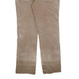 DICKIES Mens Beige Regular Fit Straight Denim Cotton Blend Zip W32 L32 Workwear