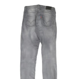 LEVI'S Womens Grey Regular Fit Skinny Denim Jeans W26 L32 Classic Comfort Zip