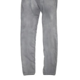 LEVI'S Womens Grey Regular Fit Skinny Denim Jeans W26 L32 Classic Comfort Zip