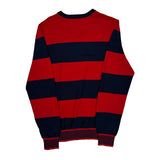 Tommy Hilfiger Striped Sweater - Medium Navy Cotton