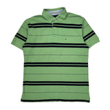 Tommy Hilfiger Striped Polo Shirt - XL Black Cotton