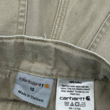 Age 12 Carhartt Carpenter Pants - Mediumw 30L Khaki Cotton