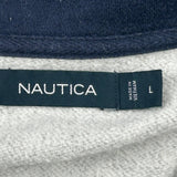 Nautica 1/4 Zip - Large Gray Cotton