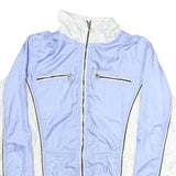 SJB Womens Blue & White Zip Up Lightweight Polyester Jacket L Outdoor Casual