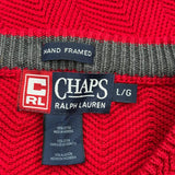Chaps Ralph Lauren Sweater - Large Red Cotton