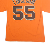MAJESTIC Mens Orange Giants Graphic T-Shirt M Short Sleeve Crew Neck