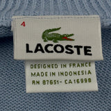 Classic Argyle Pattern Lacoste Argyle Sweater - Medium Navy Cotton