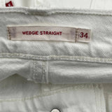 Levis Denim Shorts - 37W UK 20 White Cotton