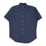 Blake Ralph Lauren Short Sleeve Shirt - Medium Navy Cotton