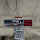 Hip Hop Five Star Carpenter Trousers - 36W 26L Cream Cotton