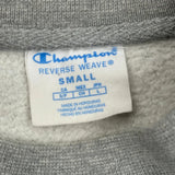 Vintage Reverse Weave Champion Spellout Sweatshirt - Small Grey Cotton