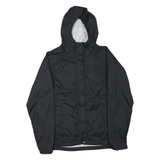 THE NORTH FACE Womens Black Outdoor Jacket L Polyester Blend Zip Hooded Plain