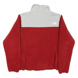 THE NORTH FACE Womens Red & Grey Fleece Jacket M Polyester Blend Zip Outdoor