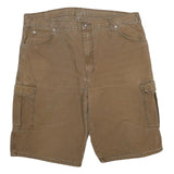 DICKIES Mens Shorts Brown Cargo Cotton Blend 3XL W38 Workwear Relaxed Fit