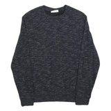 C&A Mens Black Marle Cotton Blend Crew Neck Sweatshirt S Casual Pullover