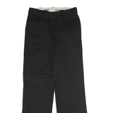 DICKIES Mens Polyester Blend Black Classic Straight Trousers W30 L32 Workwear
